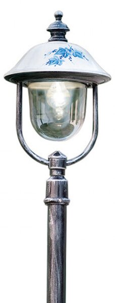 Lampioncino palo classico ferroluce bari a304 te e27 led alluminio lampada terra - Ferroluce