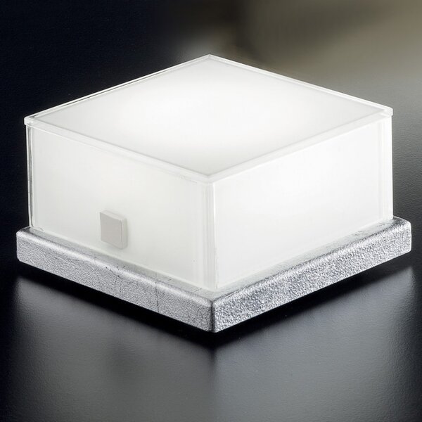 Abat-jour moderna fratelli braga candy 2118 l led dimmerabile vetro metallo lampada tavolo - Fratelli Braga