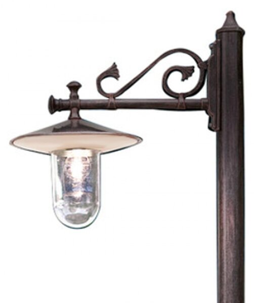 Lampioncino palo classico ferroluce genova a403 te e27 led alluminio lampada terra - Ferroluce