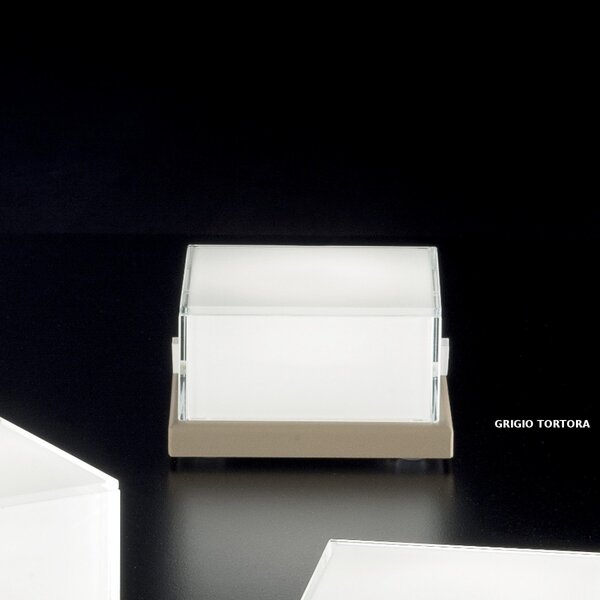 Abat-jour moderna fratelli braga candy 2118 l led dimmerabile vetro metallo lampada tavolo - Fratelli Braga
