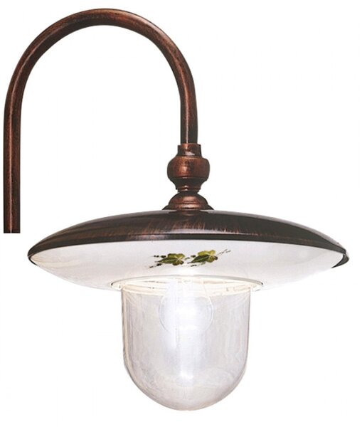 Lampioncino palo classico latina a672 te e27 led alluminio ceramica lampada terra - Ferroluce
