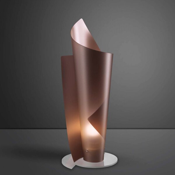Abat-jour linea zero vela l 50 e27 led polilux metacrilato lampada tavolo moderna - Linea Zero