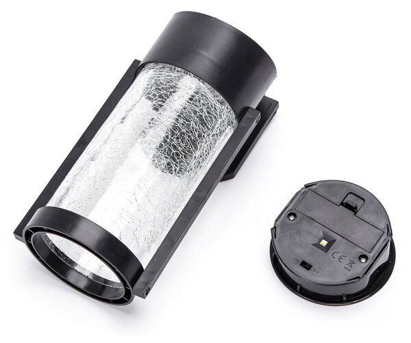 Applique Led 2W Nero con pannello solare IP65 Bianco caldo 2700K con sensore crepuscolare Aigostar
