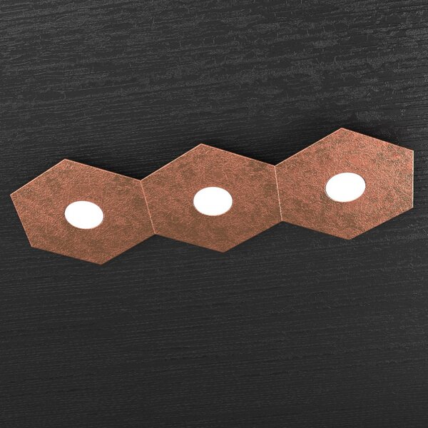 Plafoniera moderna top light hexagon 1142 3l a1 gx53 led metallo lampada parete soffitto - Top Light