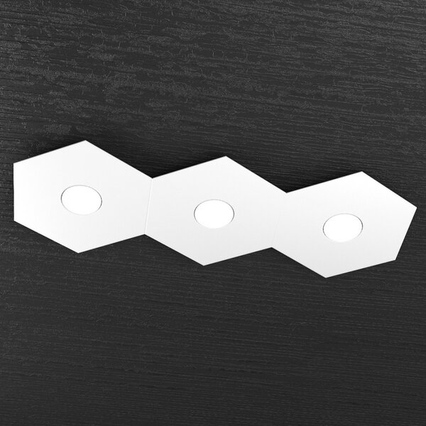 Plafoniera moderna top light hexagon 1142 3l a1 gx53 led metallo lampada parete soffitto - Top Light
