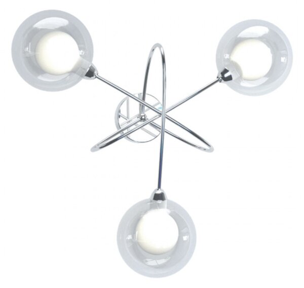 Outlet applique moderno top light willow 1098 a3 bi g9 led metallo vetro lampada parete soffitto - Lampadari Bartalini Outlet