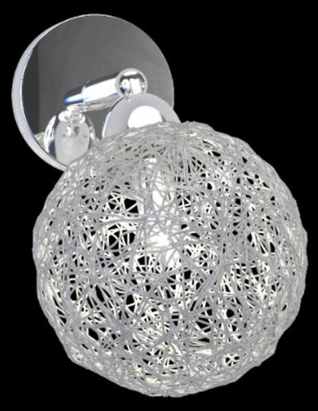 Outlet applique moderno top light willow 1098 f1 bi g9 led metallo vetro lampada parete soffitto orientabile - Lampadari Bartalini Outlet