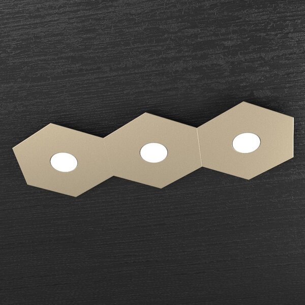 Plafoniera moderna top light hexagon 1142 3l a1 gx53 led metallo lampada parete soffitto - Top Light