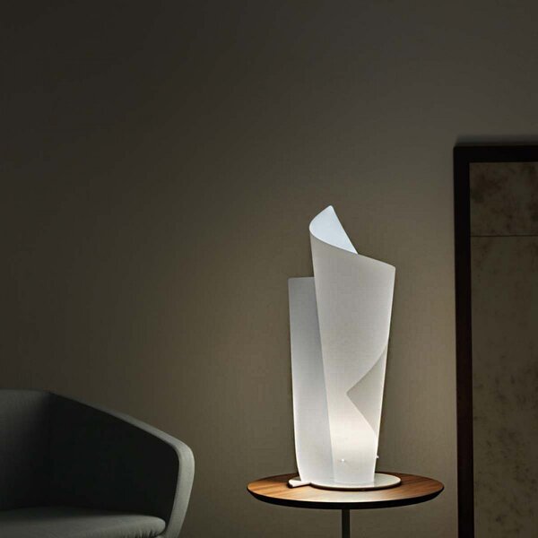Abat-jour linea zero vela l 50 e27 led polilux metacrilato lampada tavolo moderna - Linea Zero