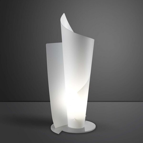 Abat-jour linea zero vela l 50 e27 led polilux metacrilato lampada tavolo moderna - Linea Zero