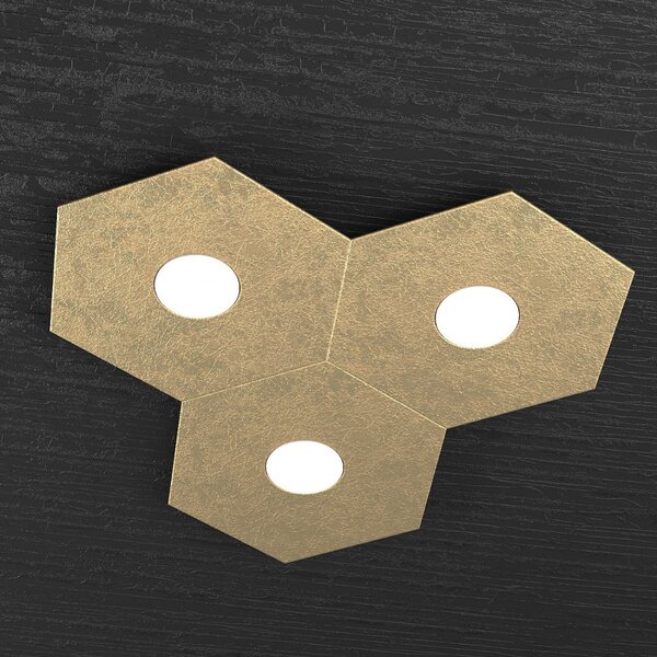 Plafoniera moderna top light hexagon 1142 3l a3 gx53 led metallo lampada parete soffitto - Top Light