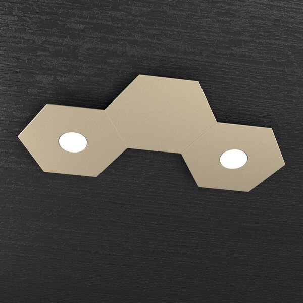 Plafoniera moderna top light hexagon 1142 2l1d a1 gx53 led metallo lampada parete soffitto - Top Light