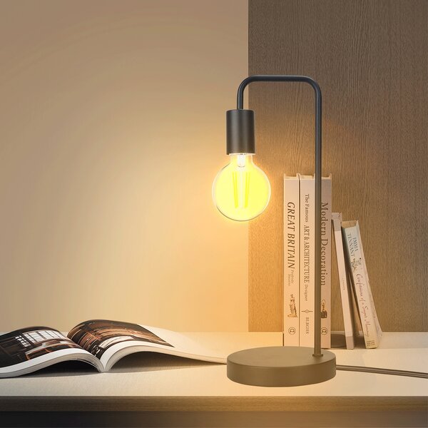 Lampada da tavolo Minimal Nera E27 Aigostar