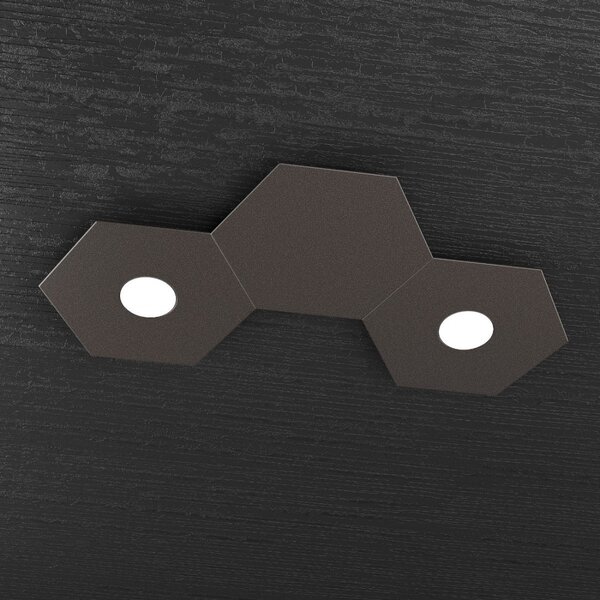 Plafoniera moderna top light hexagon 1142 2l1d a1 gx53 led metallo lampada parete soffitto - Top Light