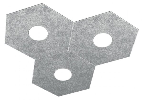 Plafoniera moderna top light hexagon 1142 3l a3 gx53 led metallo lampada parete soffitto - Top Light
