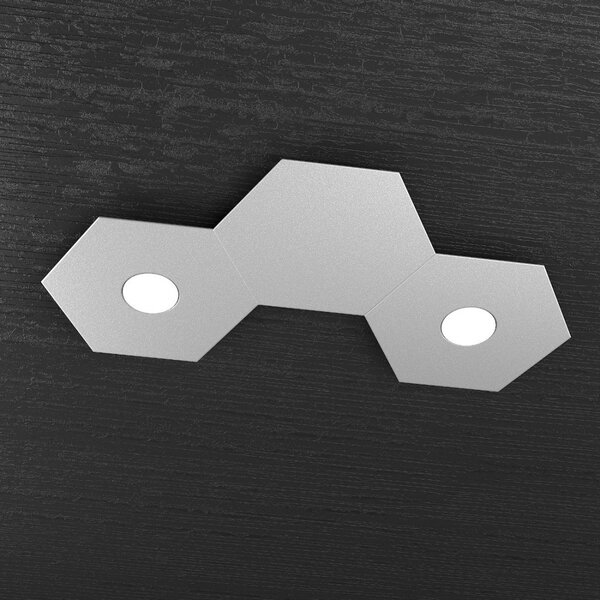 Plafoniera moderna top light hexagon 1142 2l1d a1 gx53 led metallo lampada parete soffitto - Top Light