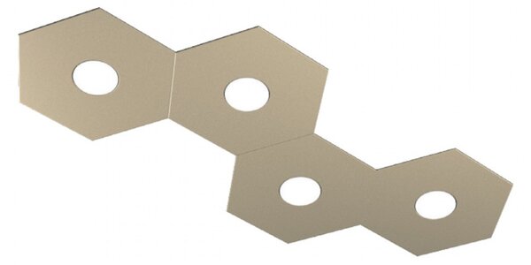 Plafoniera moderna top light hexagon 1142 4l a2 gx53 led metallo lampada parete soffitto - Top Light