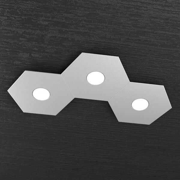 Plafoniera moderna top light hexagon 1142 3l a2 gx53 led metallo lampada parete soffitto - Top Light