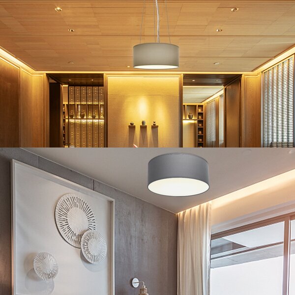 Lampadario da soffitto Tissue Grigio 1 x E27 Aigostar