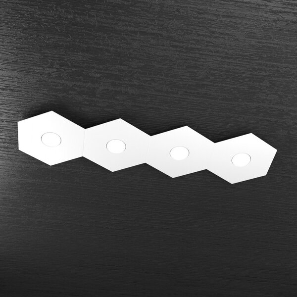 Plafoniera moderna top light hexagon 1142 4l a1 gx53 led metallo lampada parete soffitto - Top Light