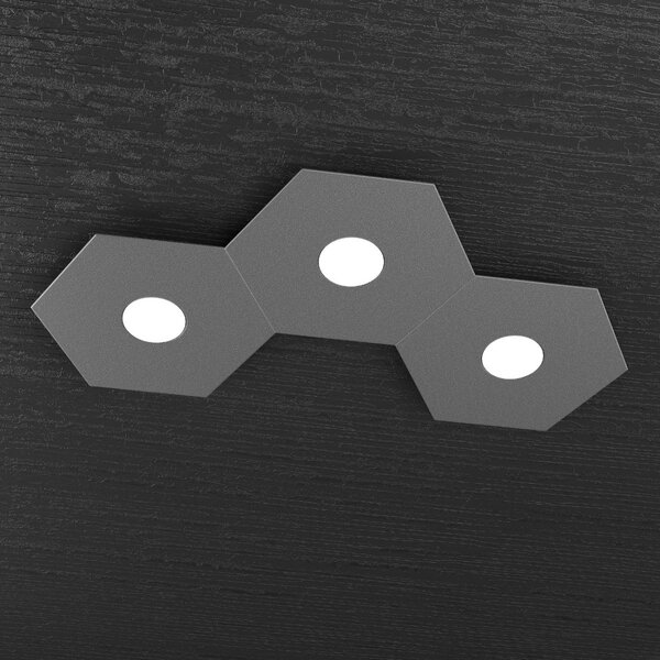 Plafoniera moderna top light hexagon 1142 3l a2 gx53 led metallo lampada parete soffitto - Top Light