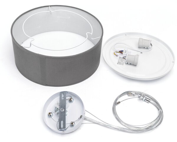 Lampadario da soffitto Tissue Grigio 2 x E27 Aigostar