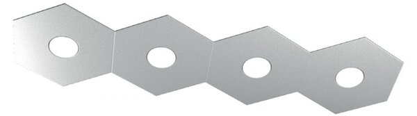 Plafoniera moderna top light hexagon 1142 4l a1 gx53 led metallo lampada parete soffitto - Top Light