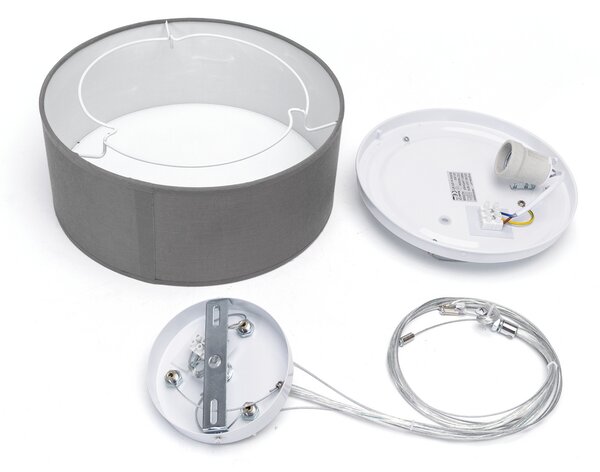 Lampadario da soffitto Tissue Grigio 1 x E27 Aigostar