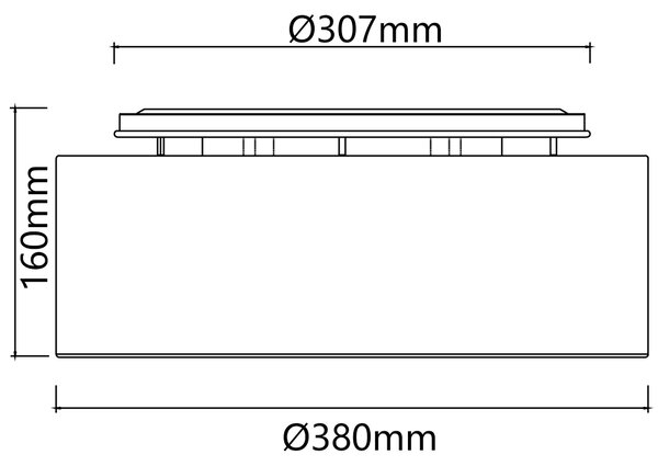 Lampadario da soffitto Tissue Grigio 1 x E27 Aigostar