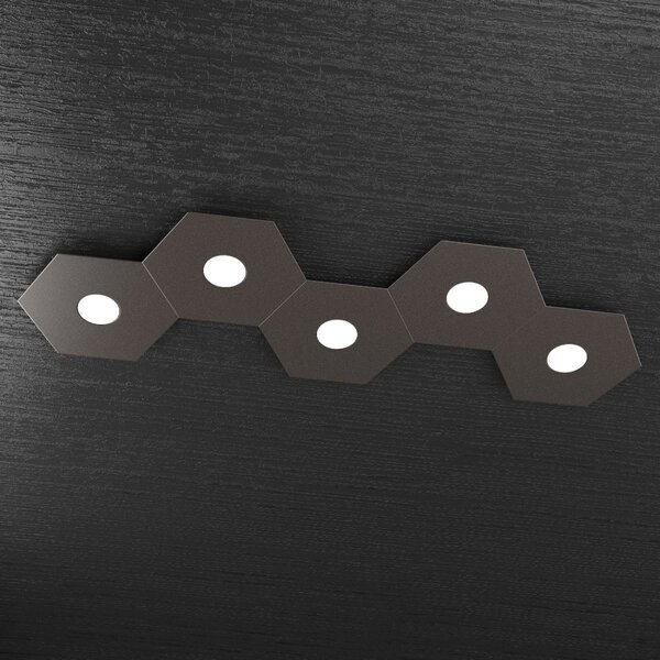 Plafoniera moderna top light hexagon 1142 5l a2 gx53 led metallo lampada parete soffitto - Top Light