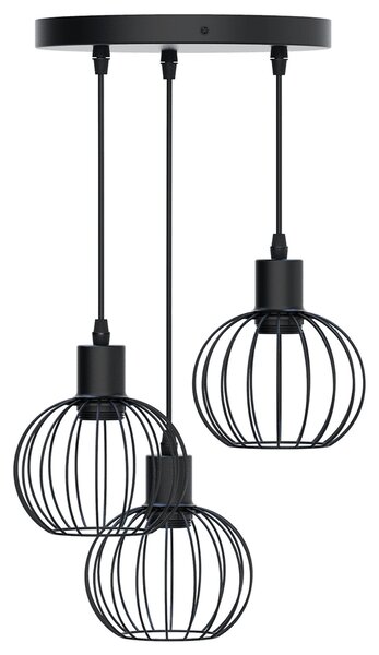 Lampadario da soffitto Trio Nero opaco 3 x E27 Aigostar