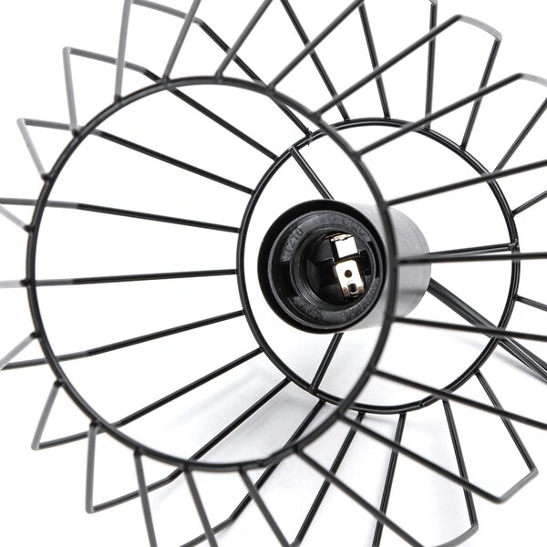 Lampadario da soffitto Exagon Nero opaco 1 x E27 Aigostar