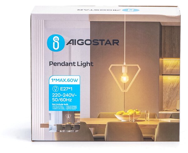 Lampadario da soffitto Comb Marrone in legno 1 x E27 Aigostar