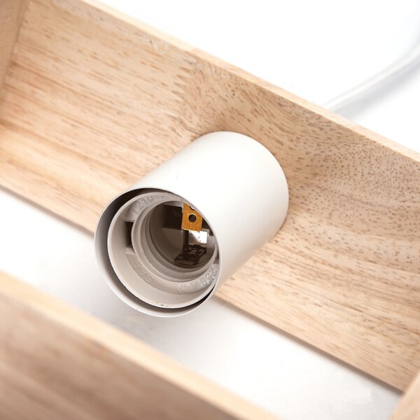 Lampadario da soffitto Ruby Marrone in legno 1 x E27 Aigostar