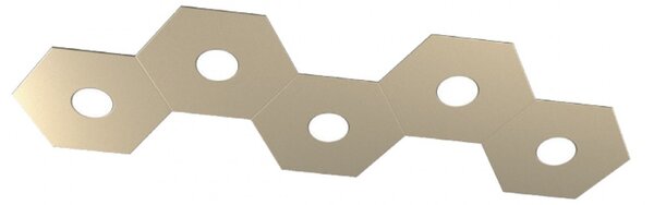 Plafoniera moderna top light hexagon 1142 5l a2 gx53 led metallo lampada parete soffitto - Top Light