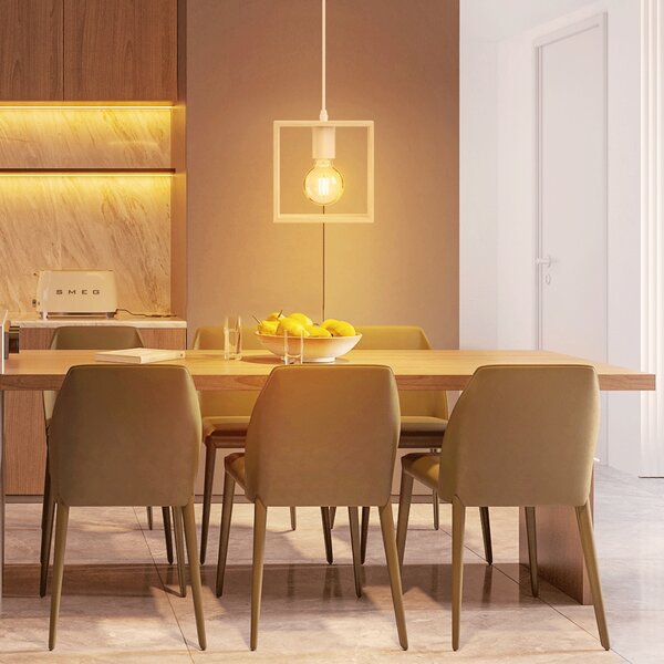 Lampadario da soffitto Ruby Marrone in legno 1 x E27 Aigostar