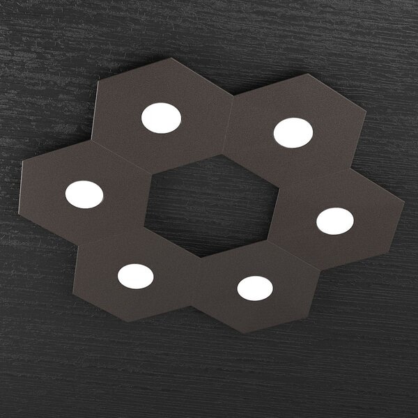 Plafoniera moderna top light hexagon 1142 6l a3 gx53 led tonda lampada parete soffitto - Top Light