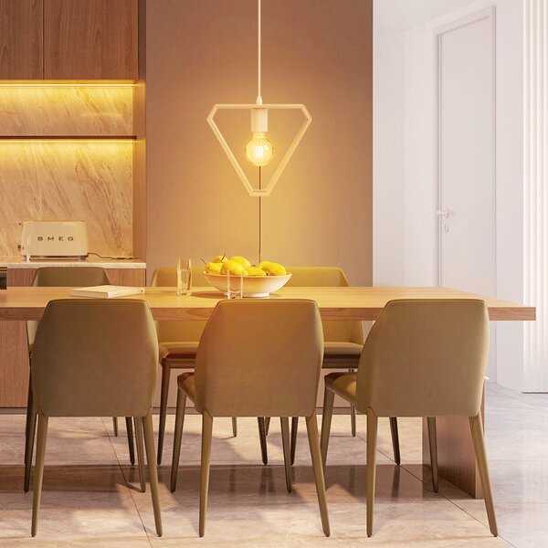 Lampadario da soffitto Comb Marrone in legno 1 x E27 Aigostar