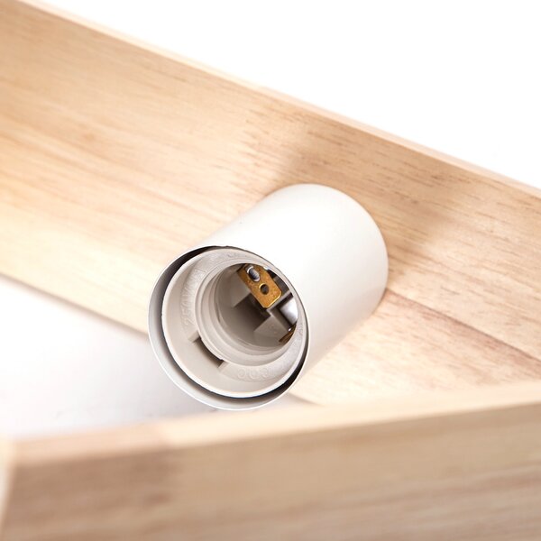 Lampadario da soffitto Comb Marrone in legno 1 x E27 Aigostar