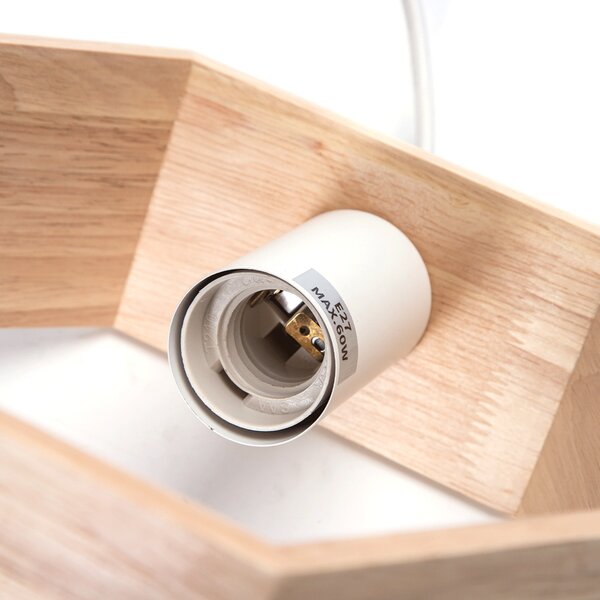 Lampadario da soffitto Hive Marrone in legno 1 x E27 Aigostar