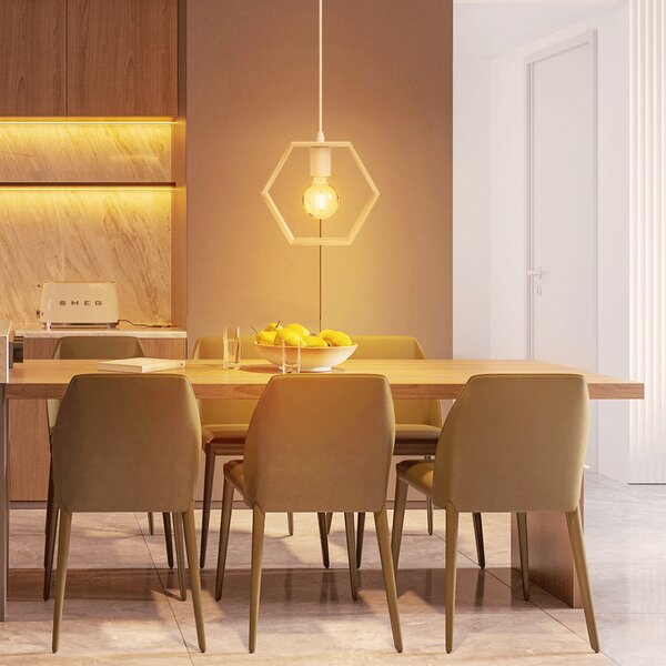 Lampadario da soffitto Hive Marrone in legno 1 x E27 Aigostar
