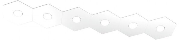 Plafoniera moderna top light hexagon 1142 6l a1 gx53 led metallo lampada parete soffitto - Top Light