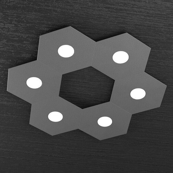 Plafoniera moderna top light hexagon 1142 6l a3 gx53 led tonda lampada parete soffitto - Top Light