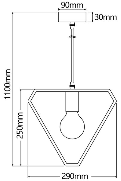 Lampadario da soffitto Comb Marrone in legno 1 x E27 Aigostar