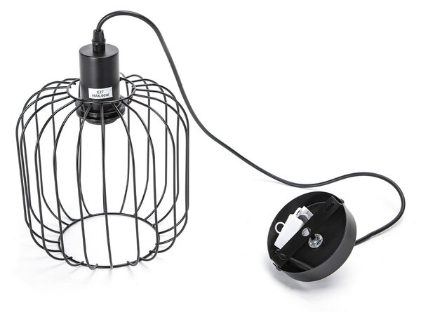 Lampadario da soffitto Hamper Nero opaco 1 x E27 Aigostar