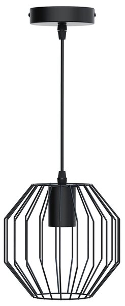 Lampadario da soffitto Exagon Nero opaco 1 x E27 Aigostar