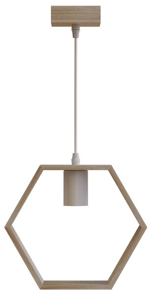 Lampadario da soffitto Hive Marrone in legno 1 x E27 Aigostar