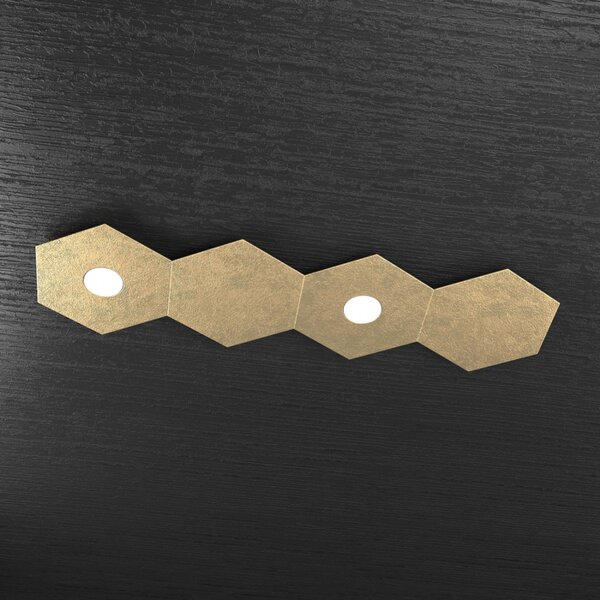 Plafoniera moderna top light hexagon 1142 2l2d a1 gx53 led metallo lampada parete soffitto - Top Light