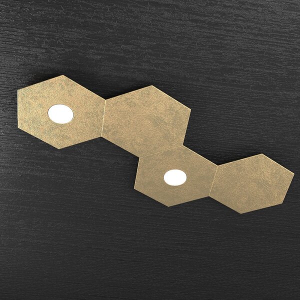 Plafoniera moderna top light hexagon 1142 2l2d a2 gx53 led metallo lampada parete soffitto - Top Light