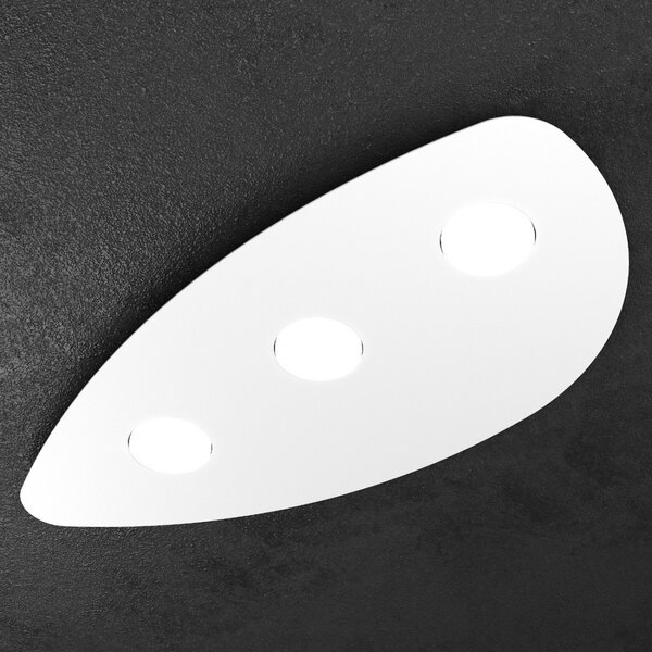 Plafoniera moderna top light shape 1143 3 gx53 led metallo lampada soffitto - Top Light